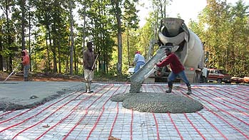 Pouring the slab