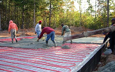 Pouring the slab